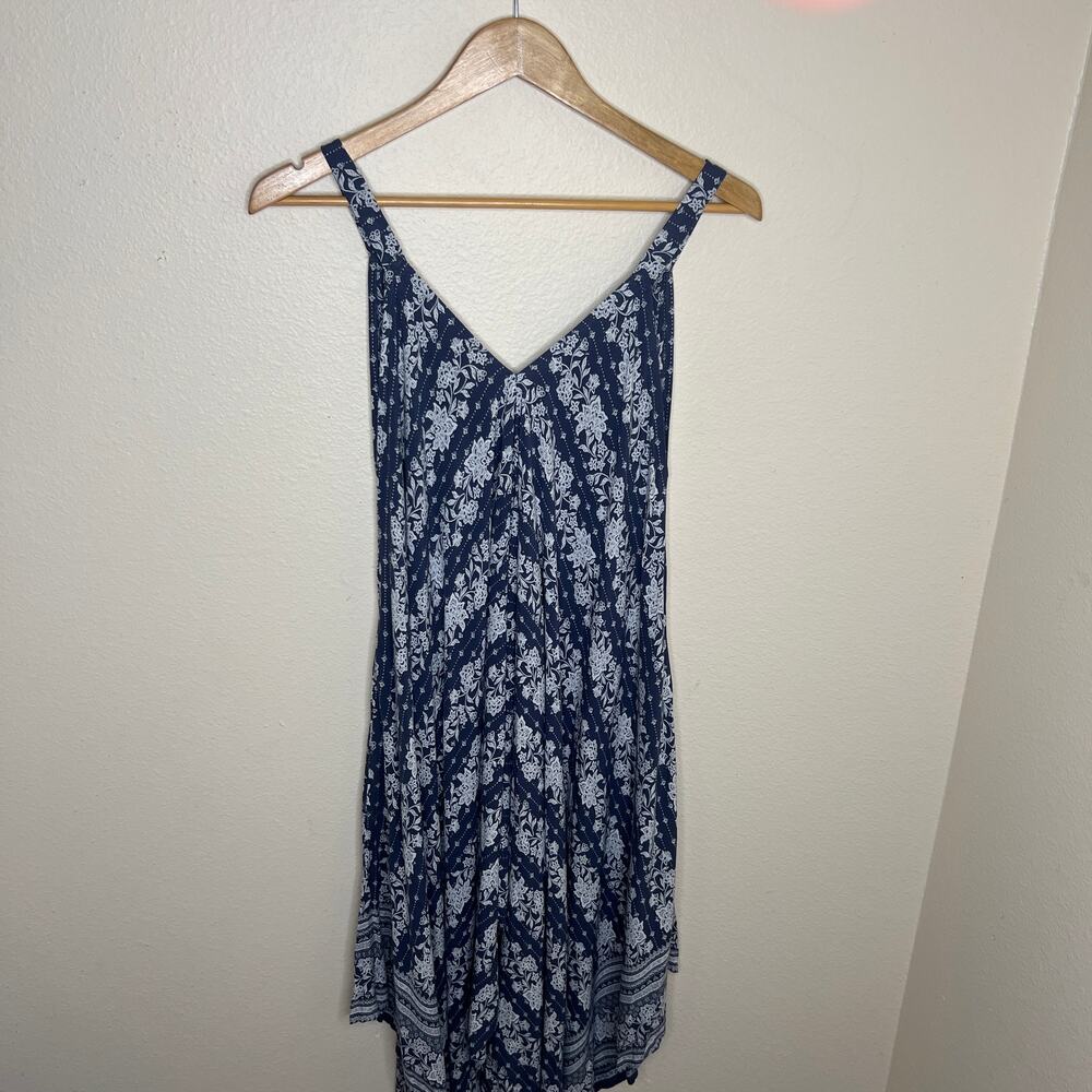 Japna Navy Floral Strappy Jumpsuit Small